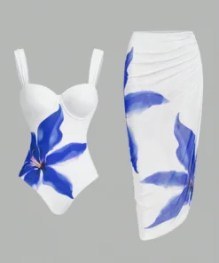 SHEIN Swim Oasis Women Floral Printed Spaghetti Strap One-Piece Swimsuit