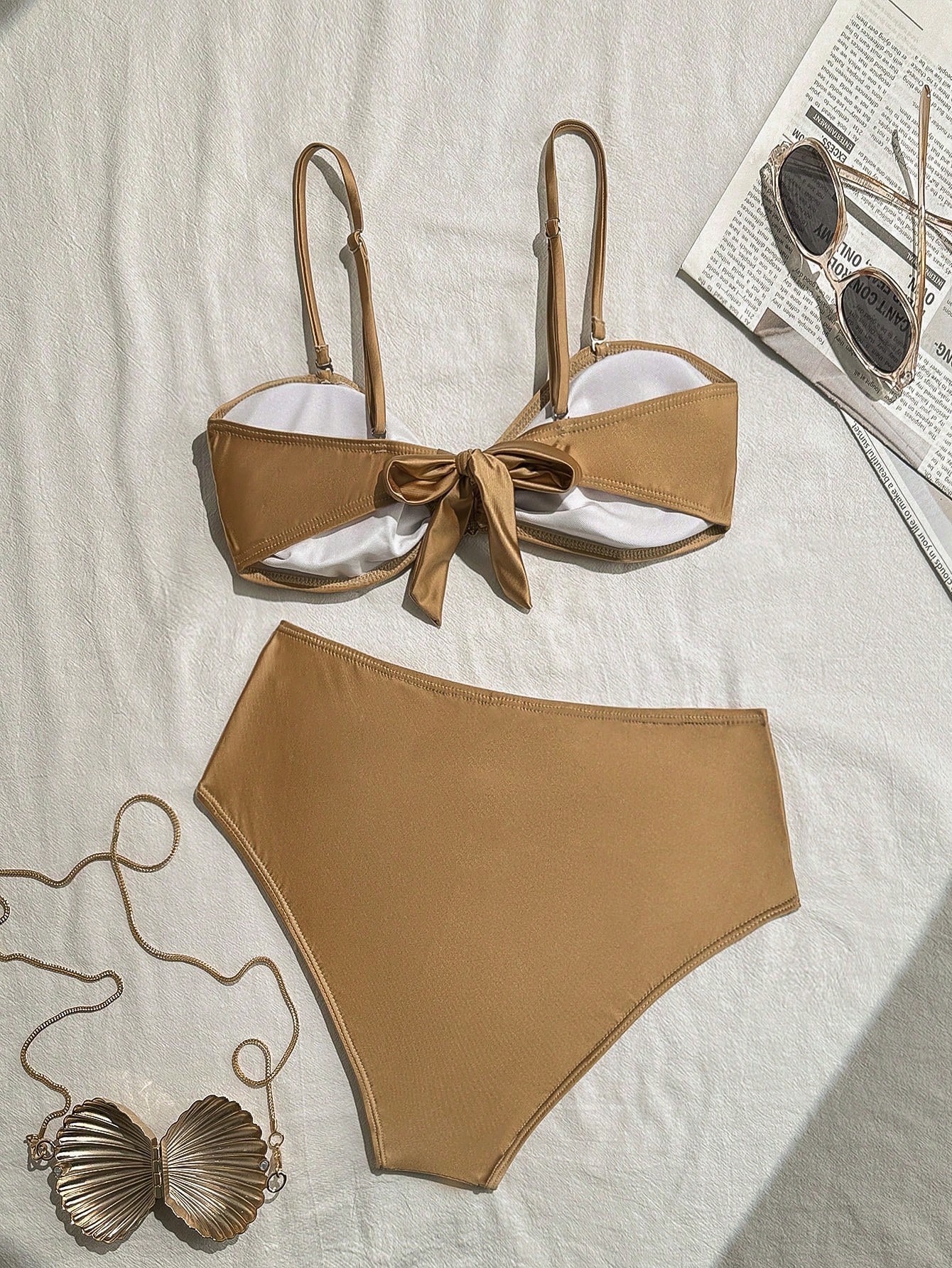 SHEIN Swim SXY Sexy Shell Metal Straps High Waist Women Swimwear - Image 2