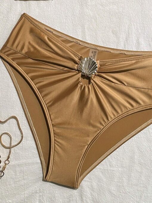 SHEIN Swim SXY Sexy Shell Metal Straps High Waist Women Swimwear - Image 4