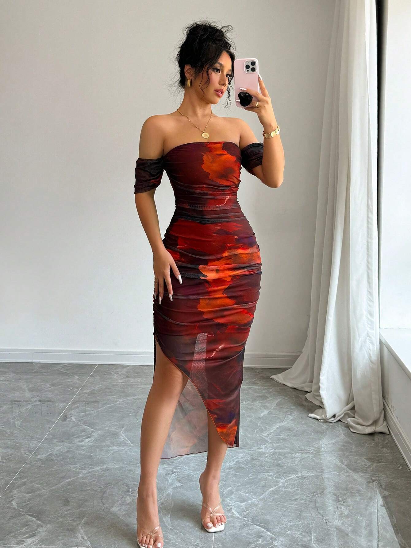SHEIN X Garcia Sisters Elenzga Women's Luxury Evening Dress