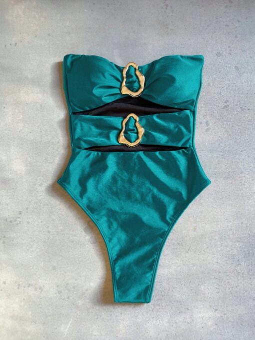 SHEIN Sexy European-American Hollow-Out One-Piece Swimsuit - Image 2