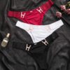 Shein Underwear&Sleepwear Basics 3pack Solid Metal Decoration Panty