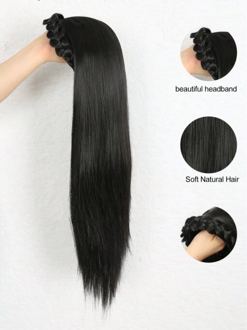 SHEIN Synthetic Hair Band With Long Wavy Extensions With Twisted Braids - Image 3