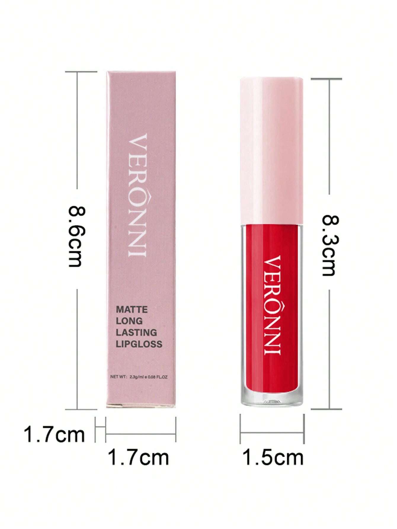 SHEIN VERONNI Waterproof Long-lasting Matte Lip Gloss 04 Non-Stick Cup Lip Cream - Image 2