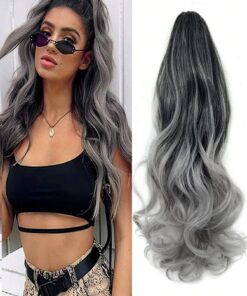 SHEIN amir hair 22Inch Synthetic Long Curly Ponytail Hair Extension