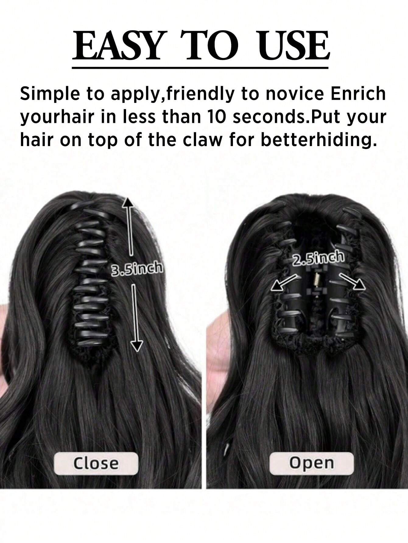 SHEIN amir hair 22Inch Synthetic Long Curly Ponytail Hair Extension - Image 3