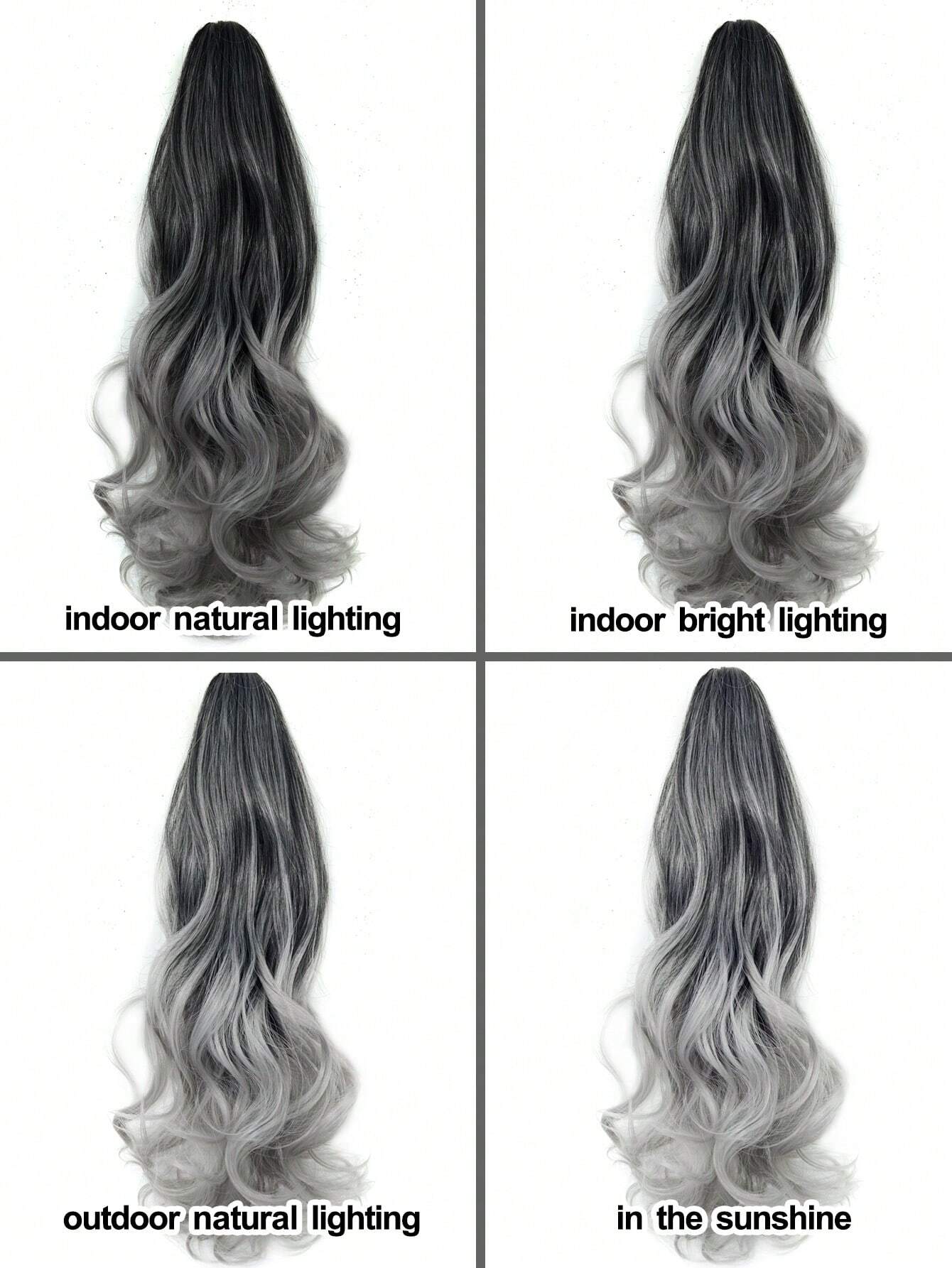 SHEIN amir hair 22Inch Synthetic Long Curly Ponytail Hair Extension - Image 4