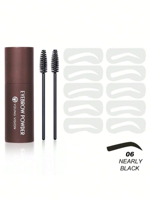 SHEIN Eyebrow Powder & Eyebrow Brush Gray Black #06 - Image 2