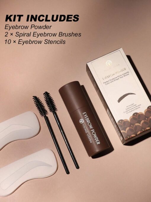 SHEIN Eyebrow Powder & Eyebrow Brush Gray Black #06 - Image 5