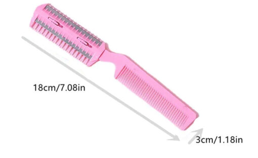SHEIN 1pc Double Edged Razor Comb With Blades Hair - Image 3