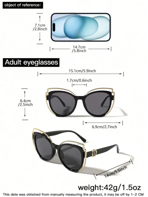 SHEIN RENNES Rennes 1 PC Women's Light Luxury Elegant Cat Eye - Image 4