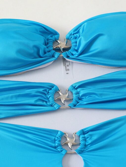 SHEIN Swim SXY Strapless Bodysuit Swimsuit With Detachable Straps