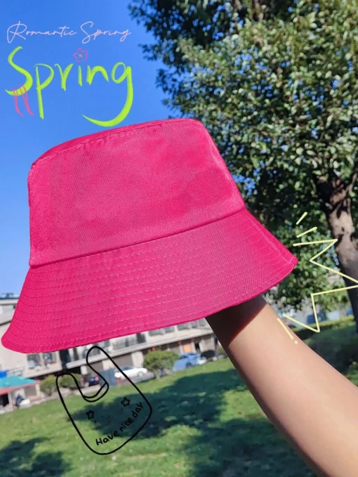 SHEIN Solid Bucket Hat Casual