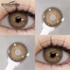 SHEIN 1 Pair Purple Gray Colored Contact Lenses Eye Makeup 14.2mm Yearly Use
