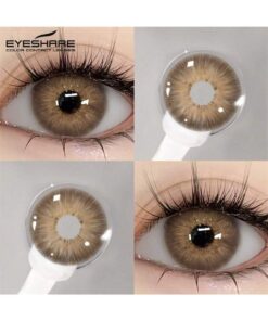 SHEIN 1 Pair Purple Gray Colored Contact Lenses Eye Makeup 14.2mm Yearly Use