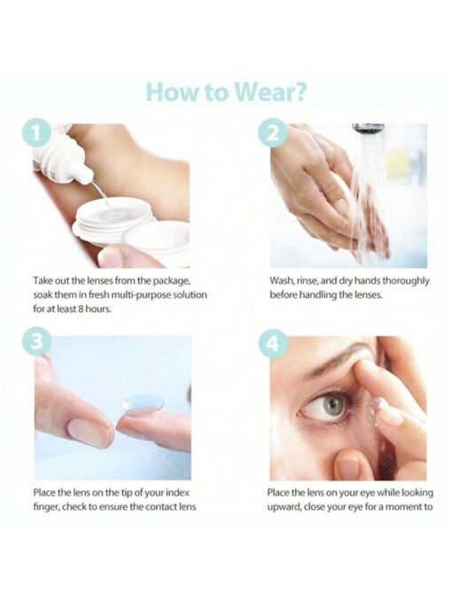 SHEIN 1 Pair Purple Gray Colored Contact Lenses Eye Makeup 14.2mm Yearly Use - Image 4