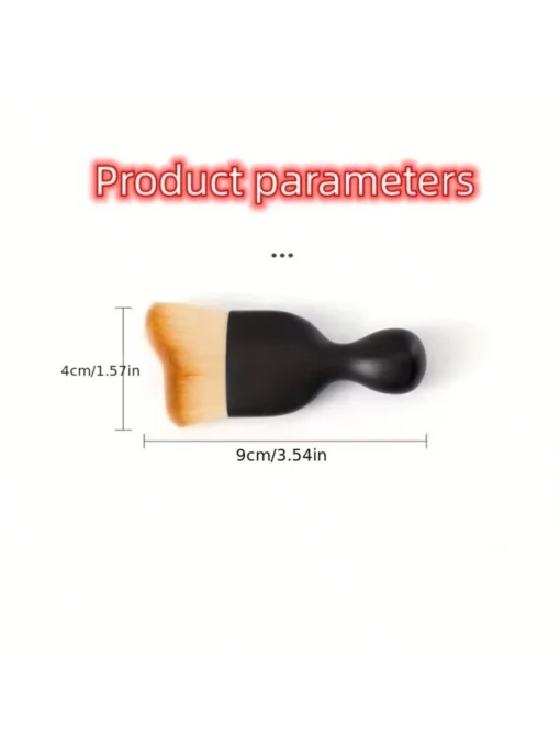 SHEIN 1pc Dense S Shape Top Face Makeup Brush For Liquid - Image 3