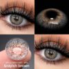 SHEIN 2pcs Grey-Brown Color Cosmetic Soft Contact Lenses