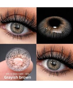 SHEIN 2pcs Grey-Brown Color Cosmetic Soft Contact Lenses