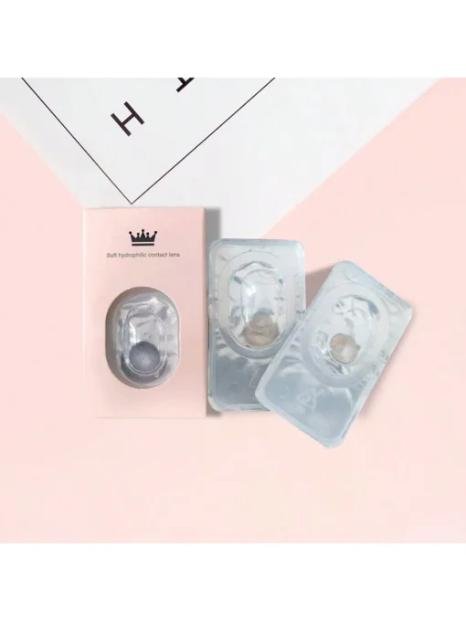 SHEIN 2pcs Grey-Brown Color Cosmetic Soft Contact Lenses - Image 4