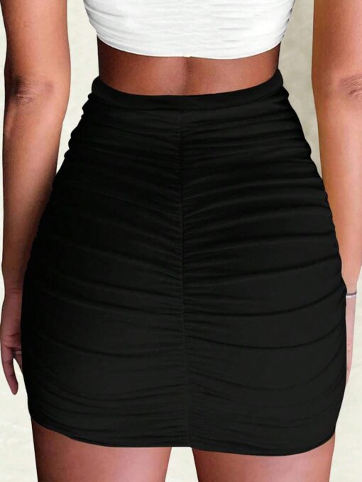SHEIN Allurite Women's Pleated Slim Fit Skirt - Image 3