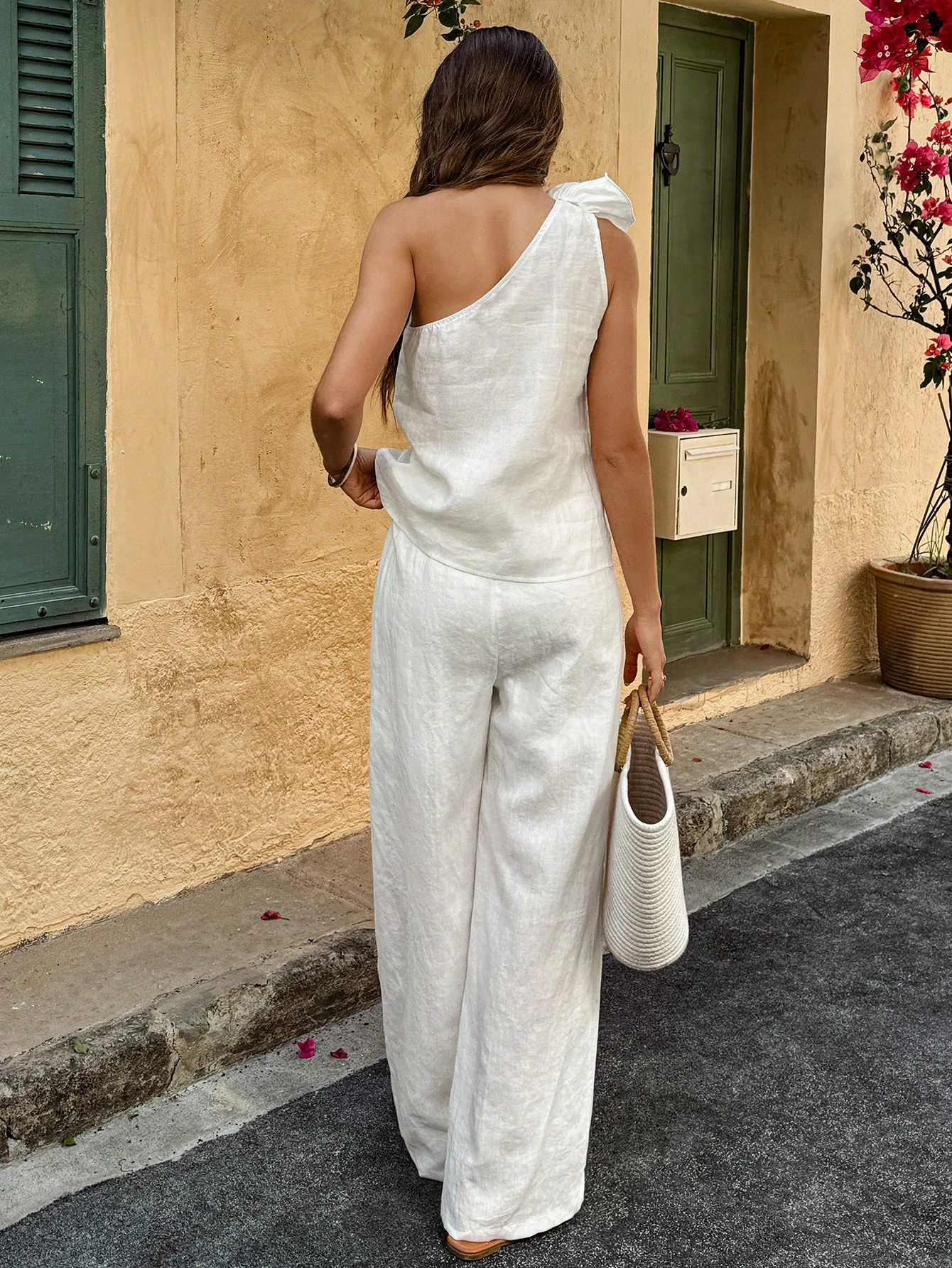 SHEIN Breezaya 2pcs/Set Women's Bohemian Style Linen Vacation Outfit - Image 2