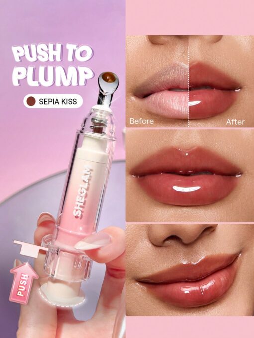 SHEGLAM Booster Shine Plumping Lip Gloss-Sepia Kiss