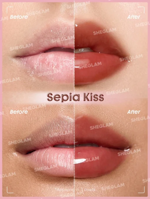 SHEGLAM Booster Shine Plumping Lip Gloss-Sepia Kiss - Image 2