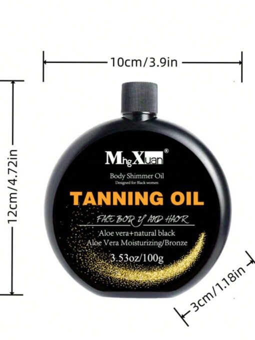 SHEIN 3.38 Fl Oz 100ml Sunless Tanning Oil, No Sunlight Natural Tan, Indoor Tanning
