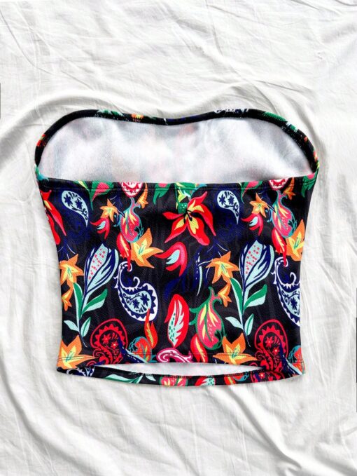 SHEIN Soleia Women Printed Crop Knitted Tank Top - Image 2