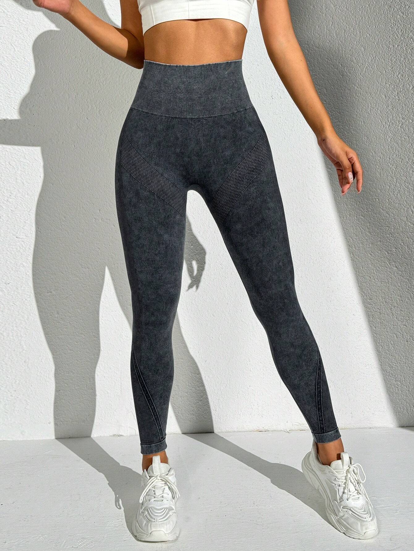 SHEIN Seamluxe SHEIN Sport High Waisted Seamless Tie-Dye Yoga Legging