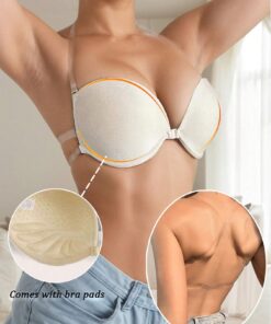 SHEIN Sexy Invisible Shoulder Strap Bra Backless Transparent Strap Push Up Bra