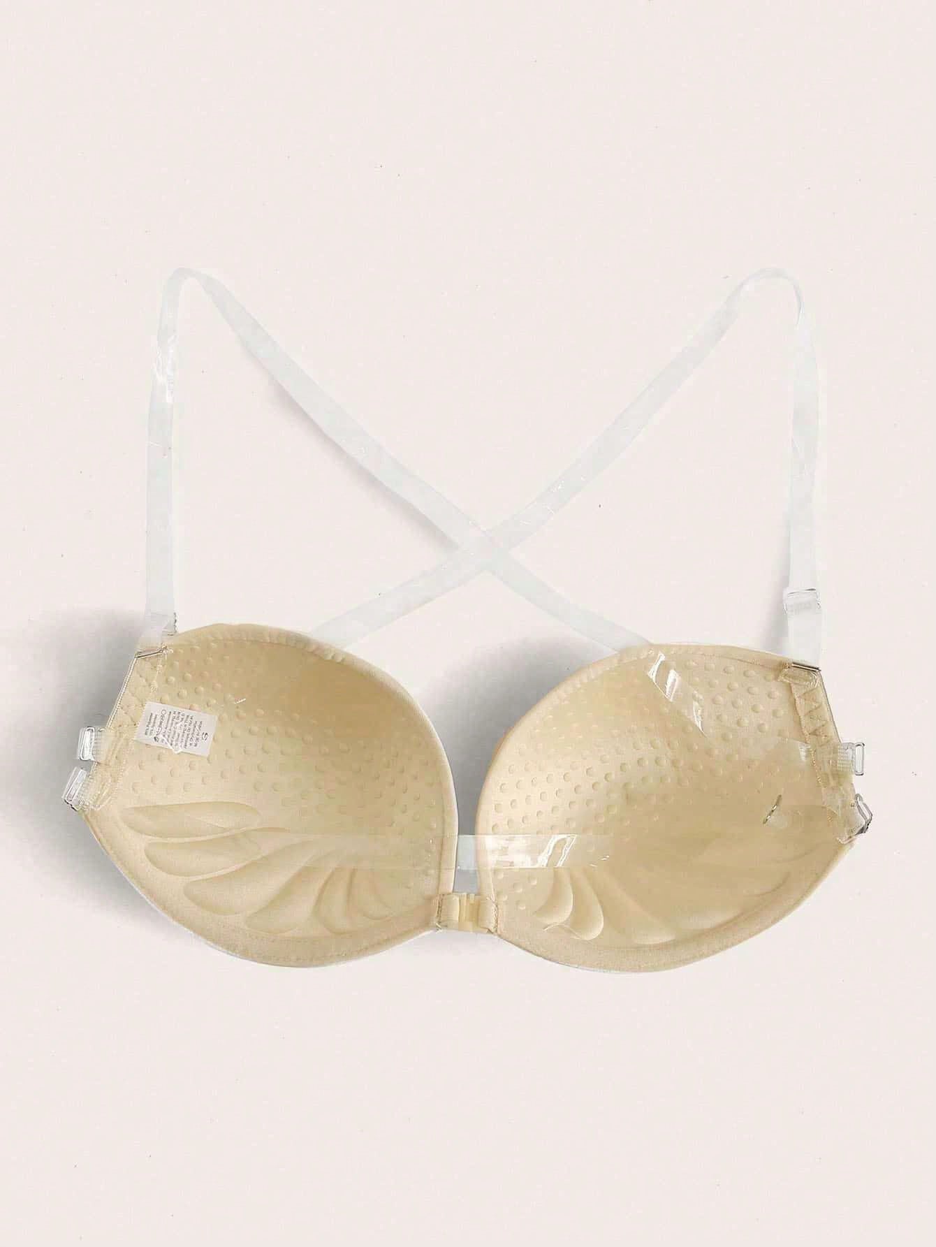 SHEIN Sexy Invisible Shoulder Strap Bra Backless Transparent Strap Push Up Bra - Image 4