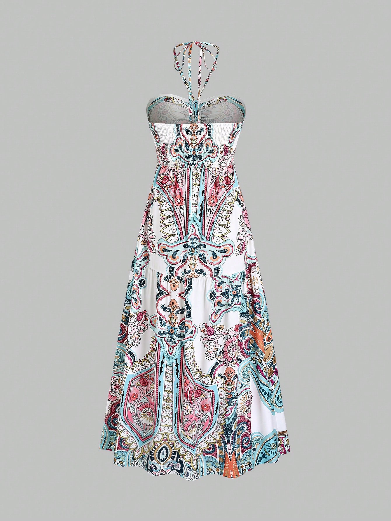 SHEIN Sweetra Bohemian Style Beach Dress, Spaghetti Strap High-End Long Sundress - Image 2