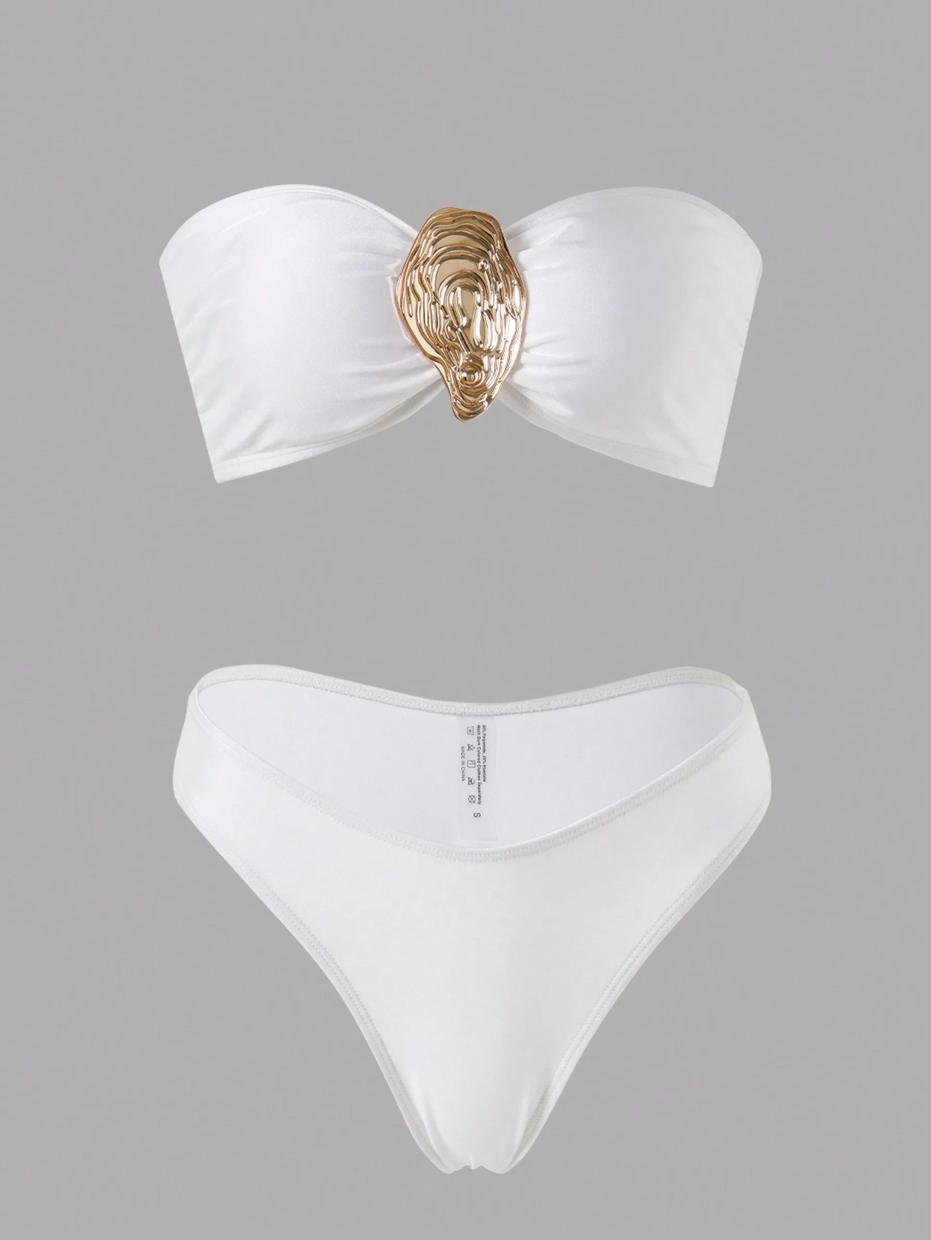 SHEIN Swim Oasis 3 Piece Beach Outfit Set For Women: Strapless Bikini - Image 3