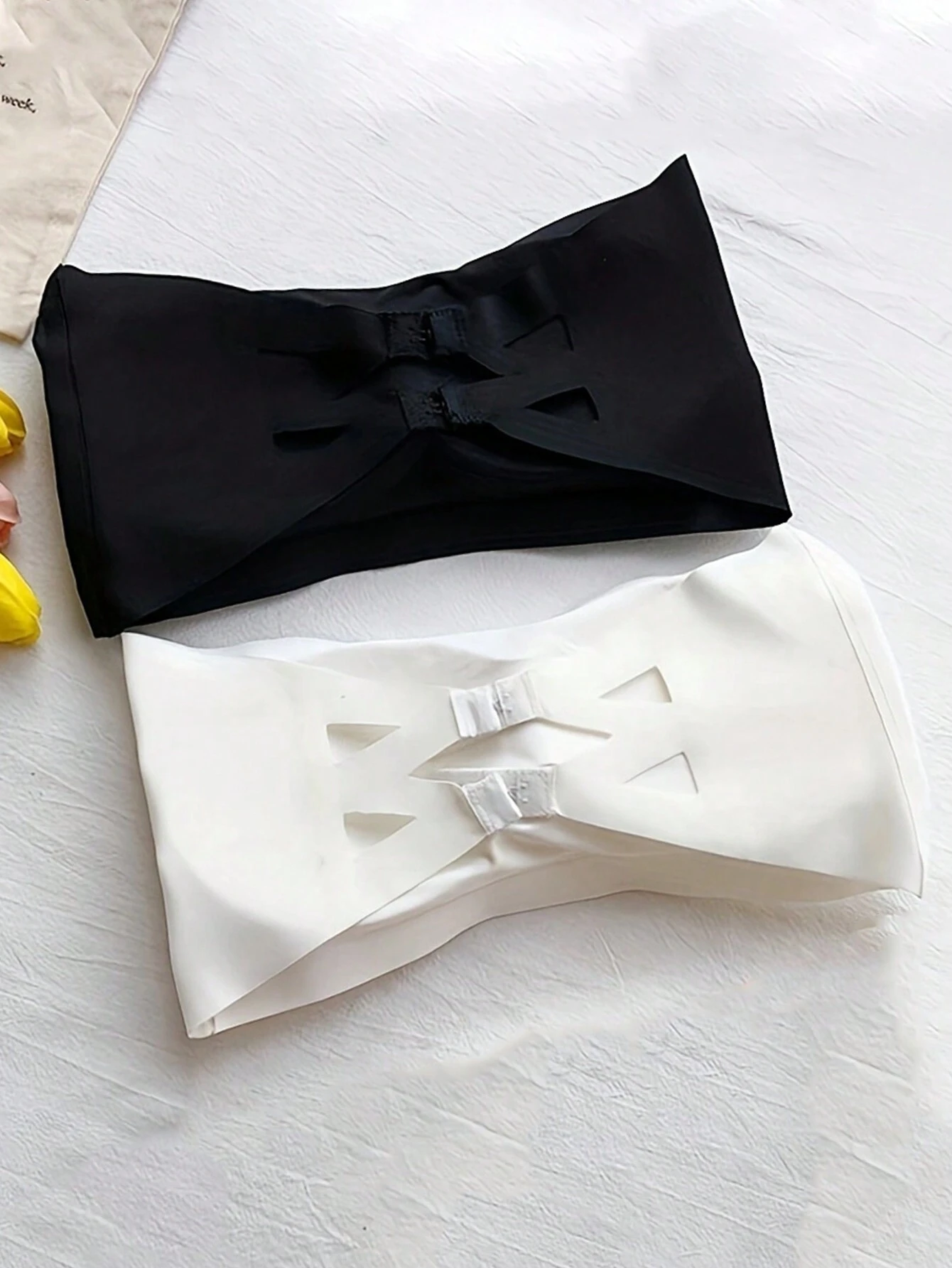 SHEIN Tween Girls Strapless One-Shoulder Seamless Ice Silk Tube Top Breathable Anti-Flash - Image 2