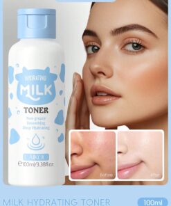 SHEIN 1Pc LAIKOU Milk Hydrating Toner Hydrating & Brighten,100ml Pore Shrinking Hydrating Toner