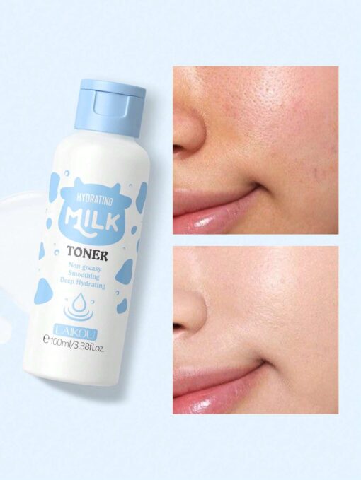 SHEIN 1Pc LAIKOU Milk Hydrating Toner Hydrating & Brighten,100ml Pore Shrinking Hydrating Toner - Image 2