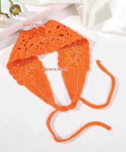 1pc Floral Hollow Knitted Headband,Bandana