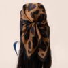 SHEIN 1pc Leopard Print Square Scarf, Headband, Hair Accessory