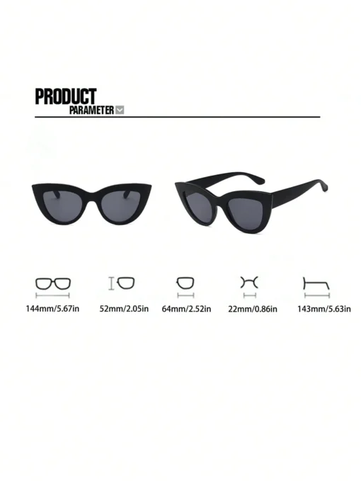SHEIN 1pc Plastic Frame Fashion Decorative Glasses Street Basics Fall Winter - Image 3