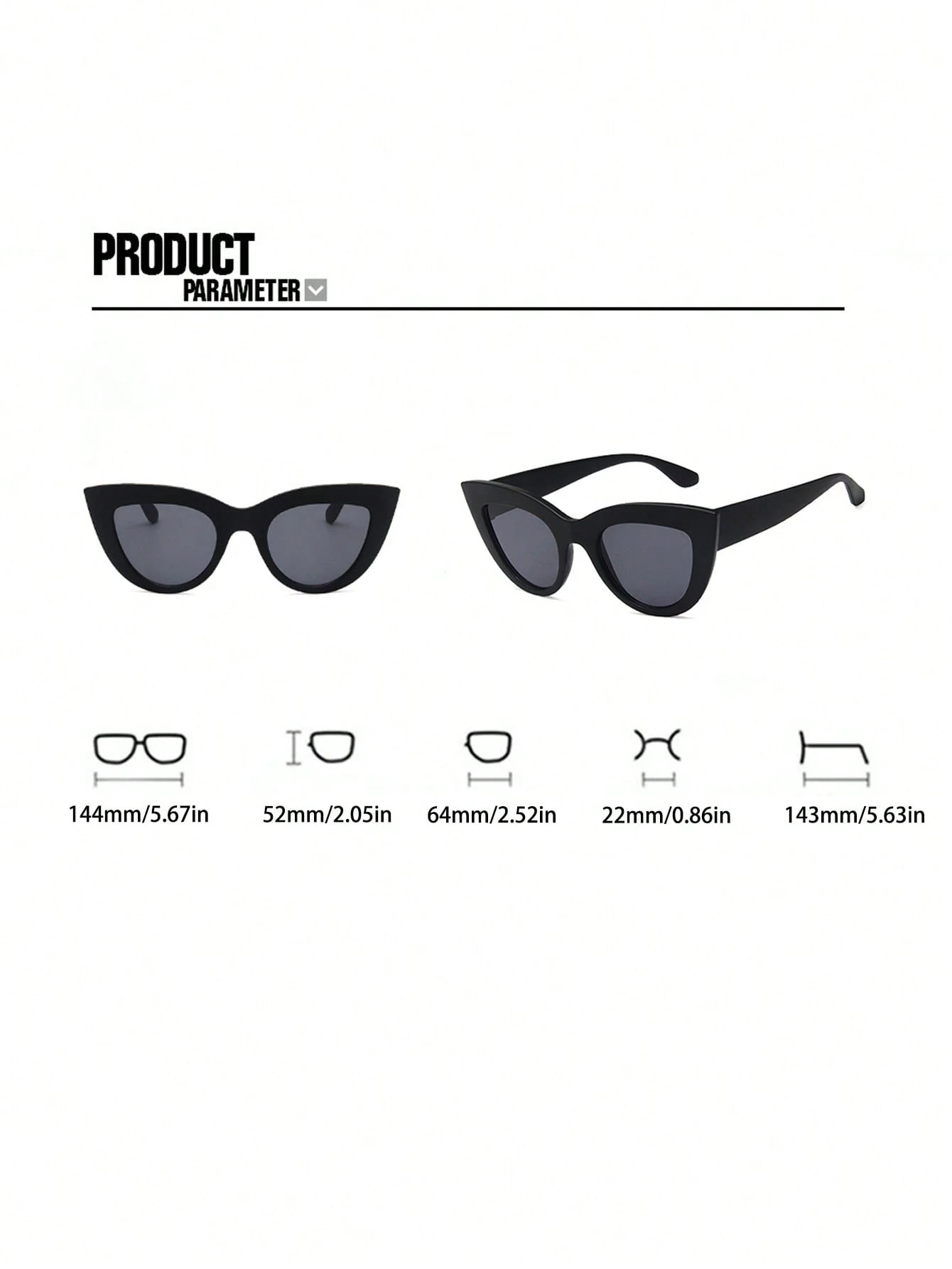 SHEIN 1pc Plastic Frame Fashion Decorative Glasses Street Basics Fall Winter - Image 3