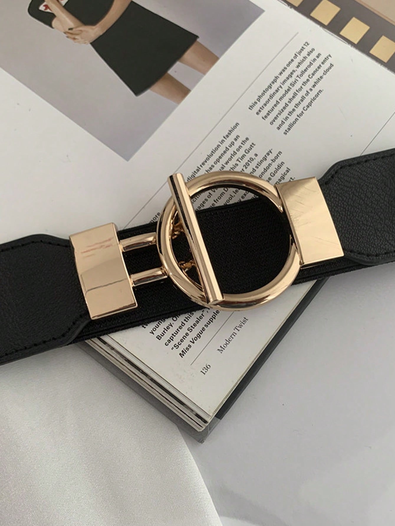 SHEIN 1pc Women Stretchy Waist Belt, Suitable For Dresses, Coats - Image 4