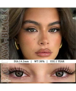 SHEIN EYESHARE 1 Pair Colored Contact Lenses For Eyes Natural Look Black Lenses