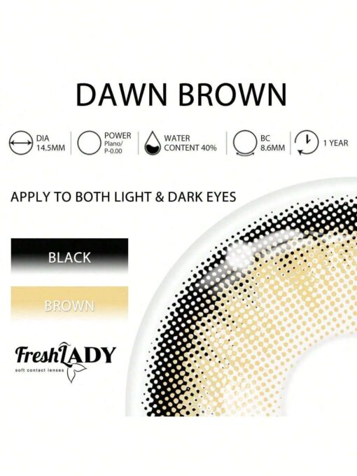 SHEIN FRESH LADY Random Color Giveaway Freshlady Dawn Brown Colored Contact Lenses - Image 2