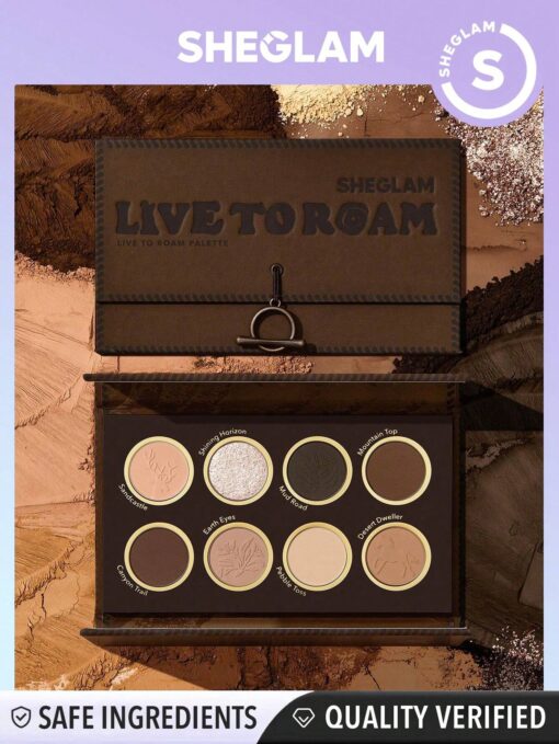 SHEGLAM Live To Roam Palette 8-Color Shimmer Matte Eyeshadow Palette Nude
