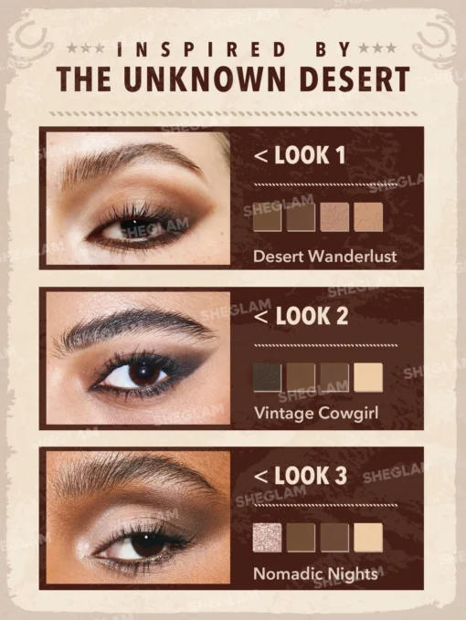 SHEGLAM Live To Roam Palette 8-Color Shimmer Matte Eyeshadow Palette Nude - Image 4