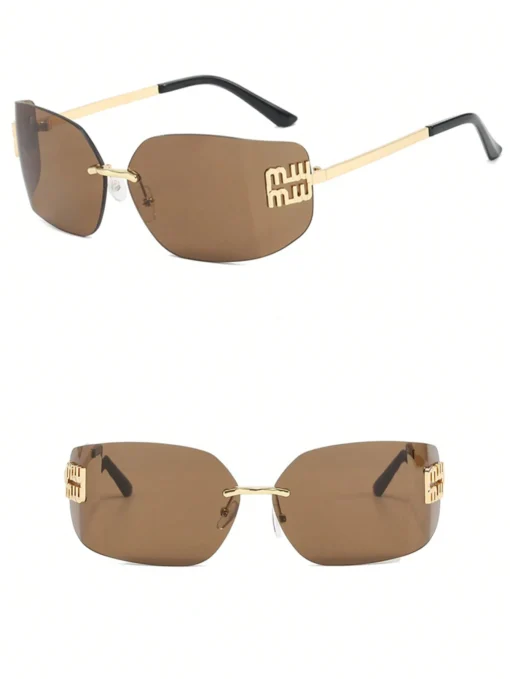 SHEIN 1PC Fashionable Women's Retro Frameless Big Eye Lenses - Image 3