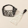 SHEIN 2pcs Floral Lace Hair Band,Lace Headbands