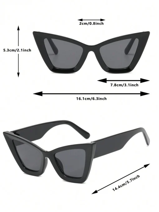 SHEIN Large Frame Cat Eye Fashion Glasses Simple European And American Style - Image 4